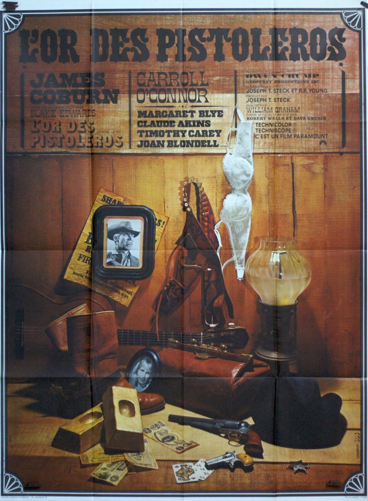 L’OR DES PISTELEROS ORIGINAL MOVIE POSTER 120x160 JAMES COBURN