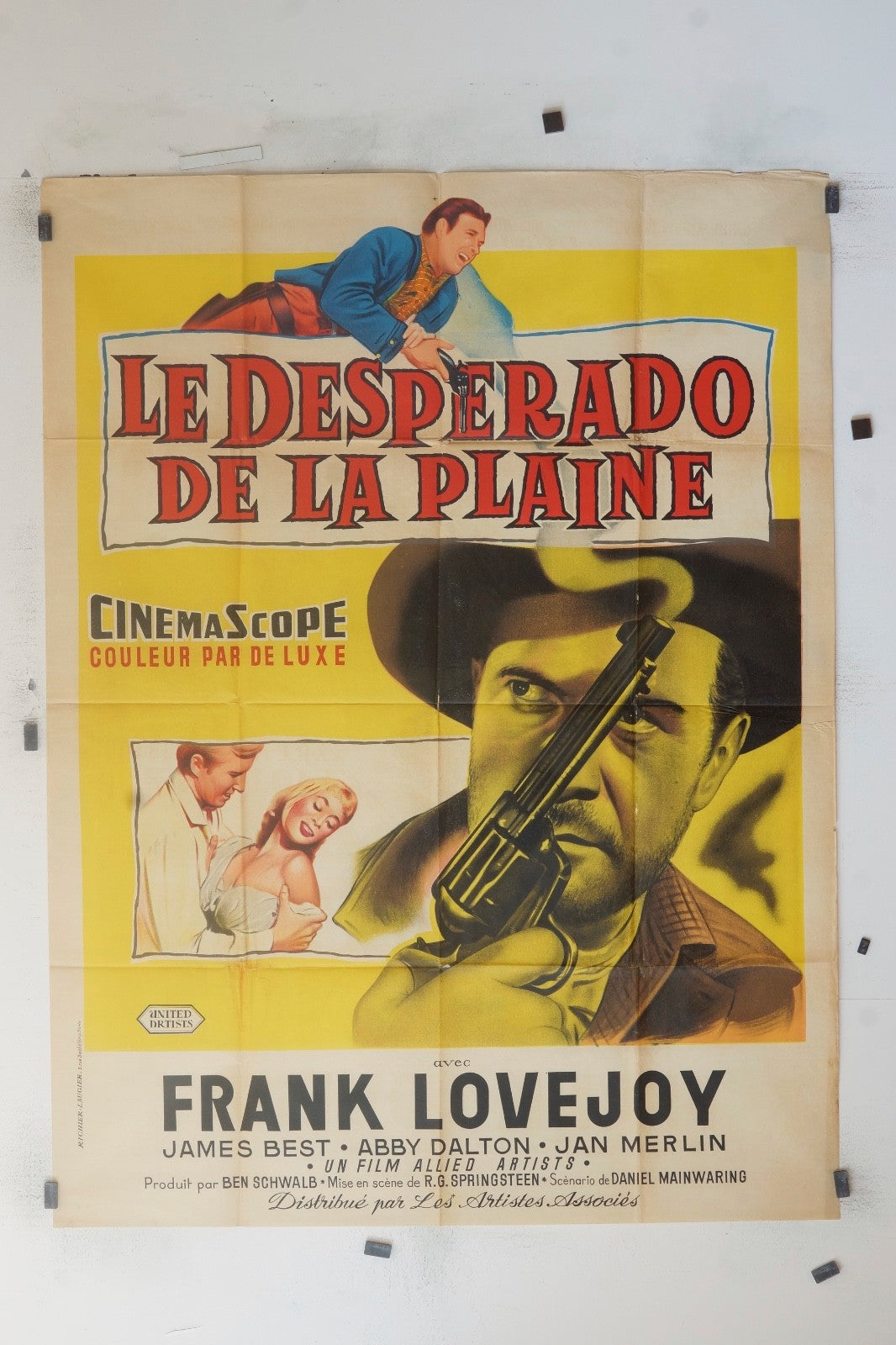 LE DESPERADO DE LA PLAINE FRANK LOVEJOY MOVIE POSTER ORIGINAL (120X160)