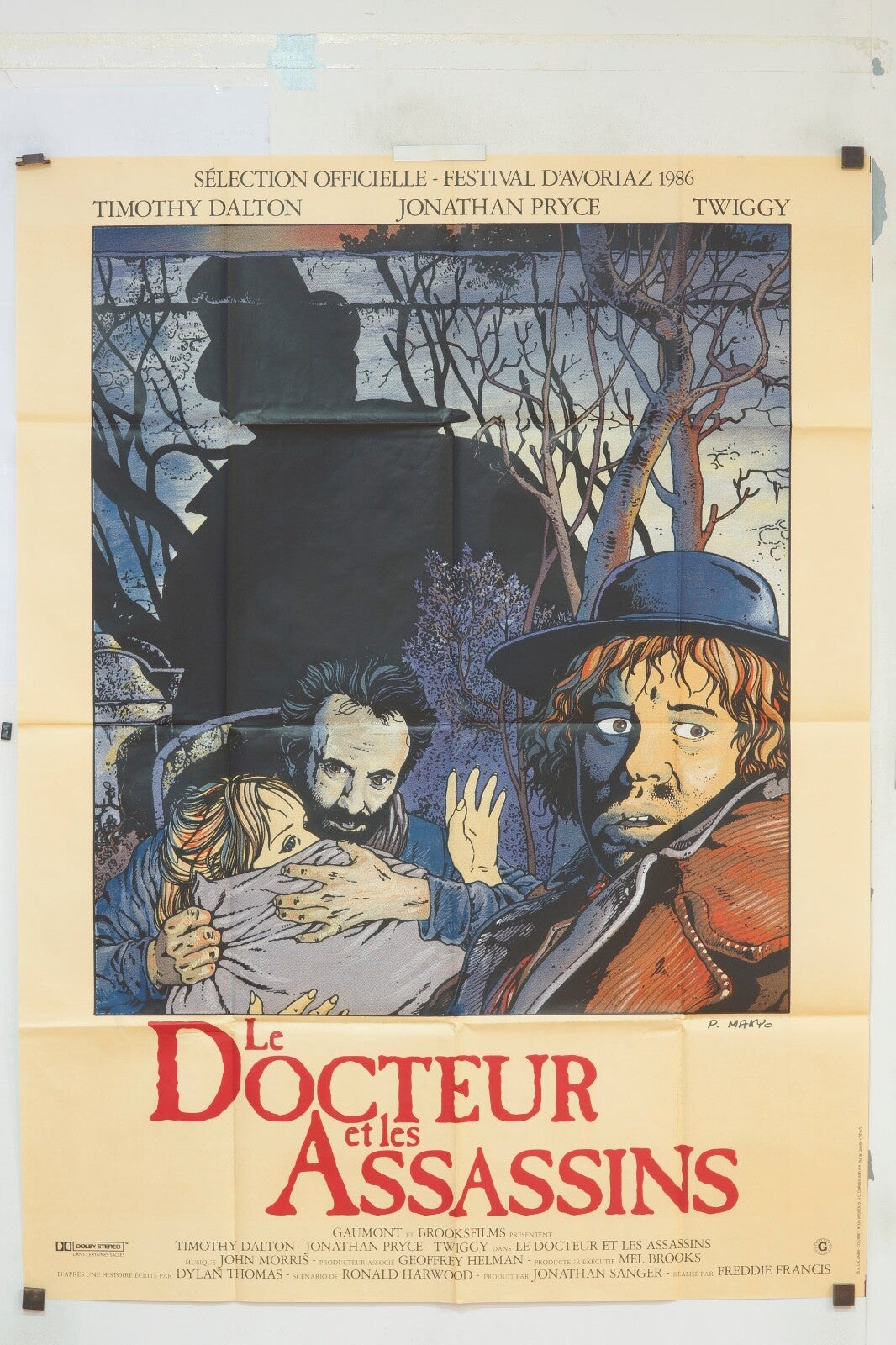 LE DOCTEUR ET LES ASSASSINS MOVIE POSTER ORIGINAL 120x160 TIMOTHY DALTON
