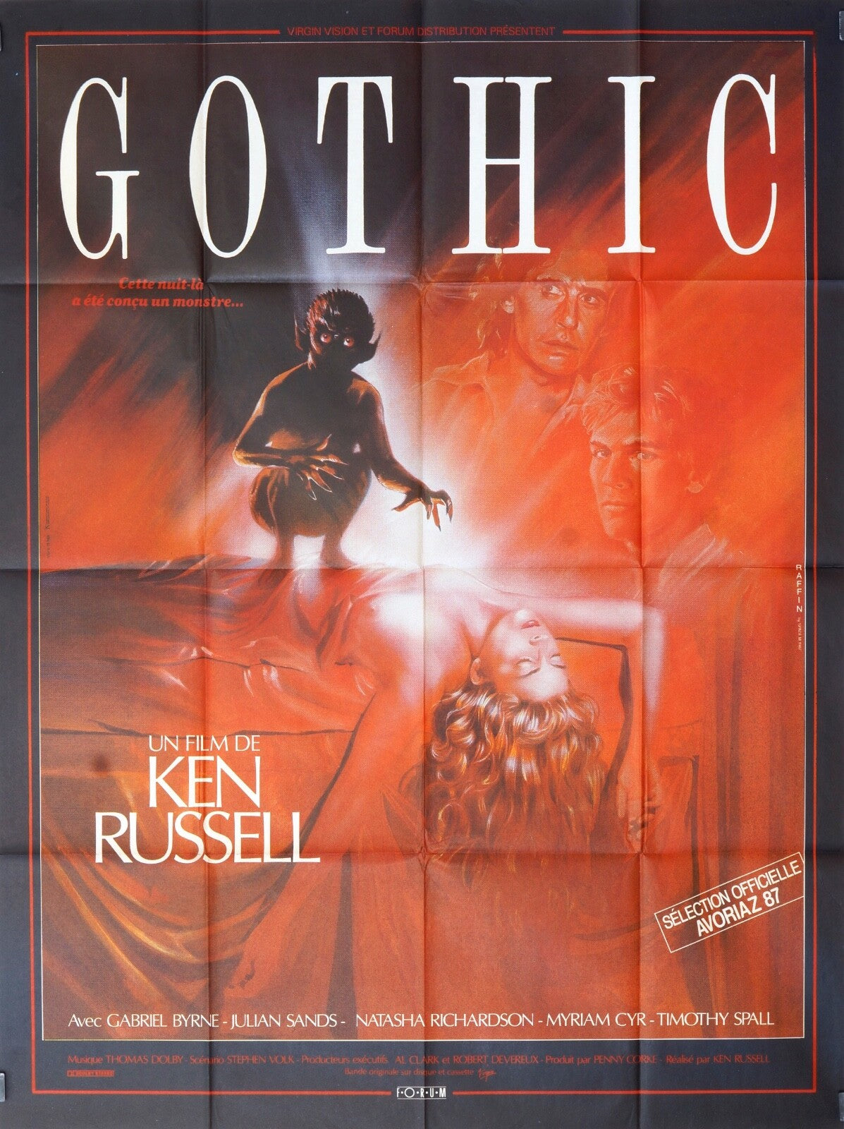 GOTHIC KEN RUSSELL movie poster original (120x160)