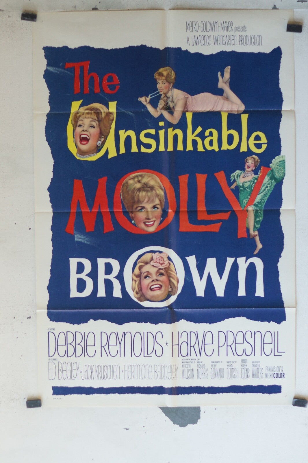 THE UNSINKABLE MOLLY BROWN MOVIE POSTER ORIGINAL (68x104) Debbie Reynolds
