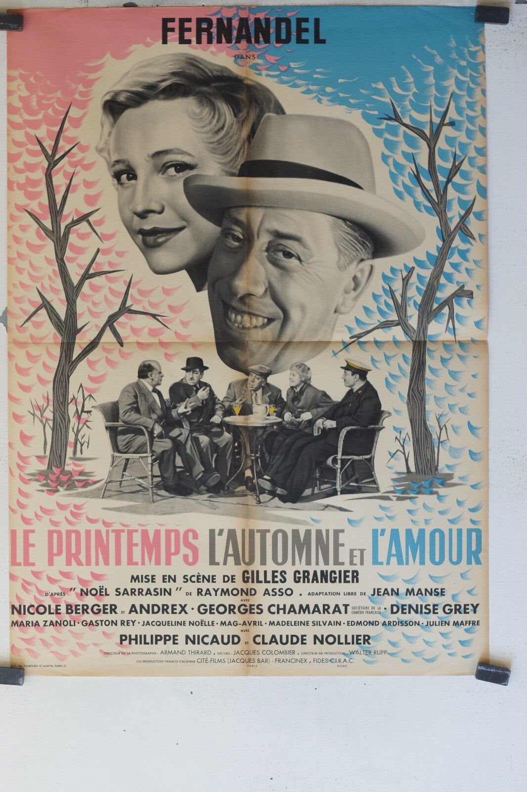 PRINTEMPS L’AUTOMNE ET L’AMOUR (LE) movie poster ORIGINAL 60x80 Fernandel