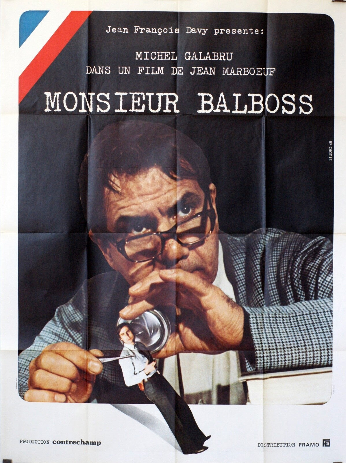 MONSIEUR BALBOSS POSTER ORIGINAL 120x160 MICHEL GALABRU