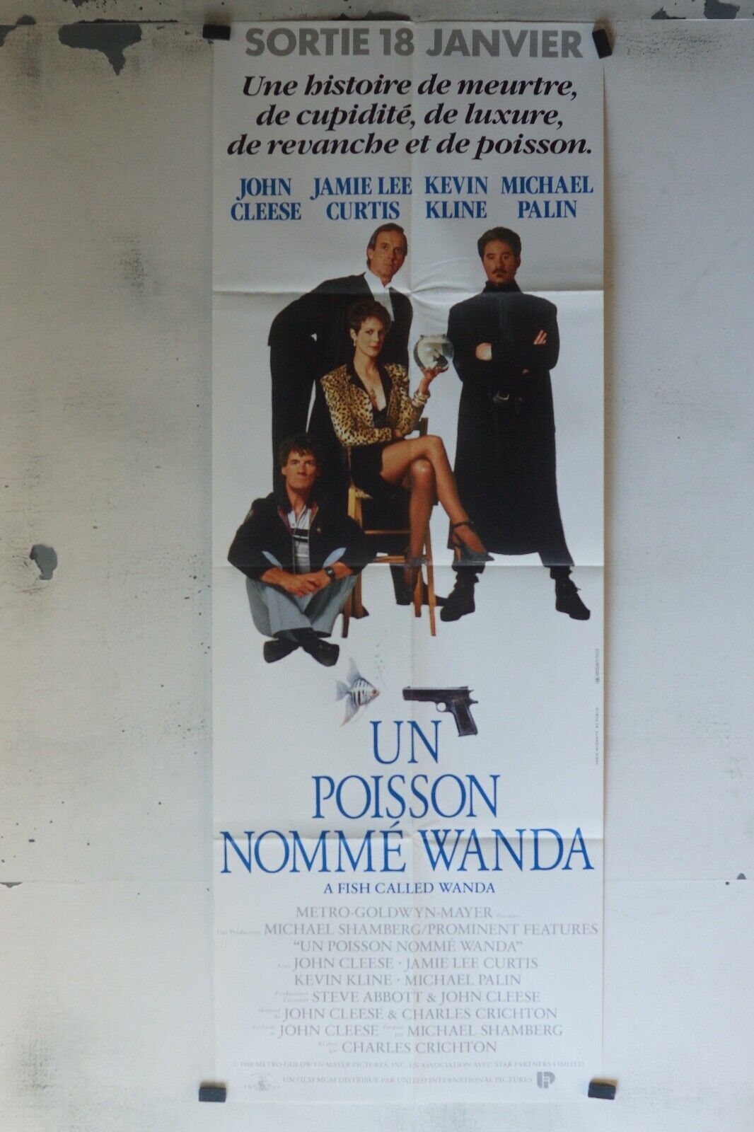 UN POISON NOMMÉ WONDA MOVIE POSTER ORIGINAL 60x160 JOHN CLEESE
