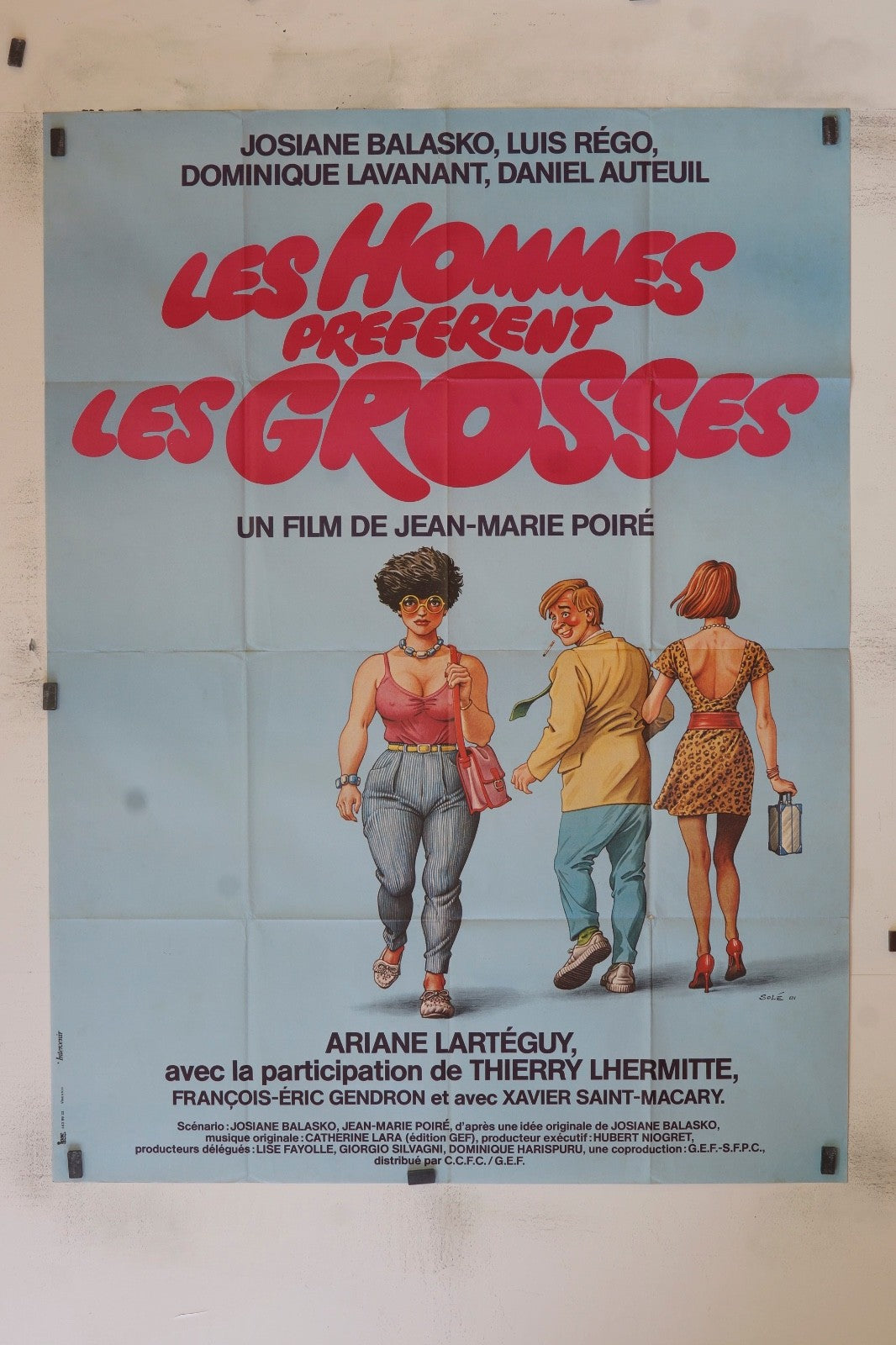 LES HOMMES PRÉFÈRENT LES GROSSES JOSIANE BALASKO MOVIE POSTER ORIGINAL 120x160