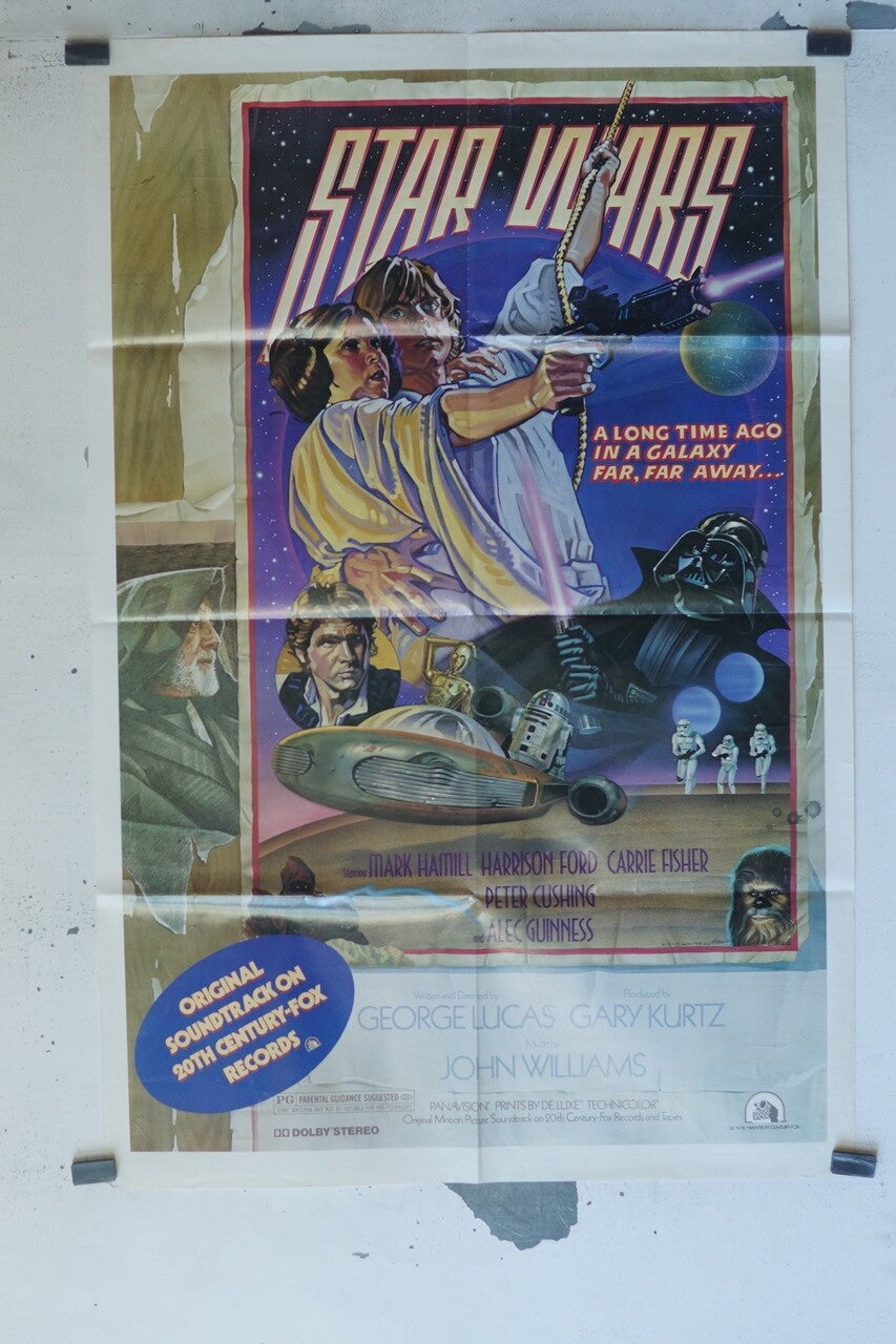 STAR WARS 70x100 ORIGINAL MOVIE POSTER GEORGE LUCAS- GARY KURTZ