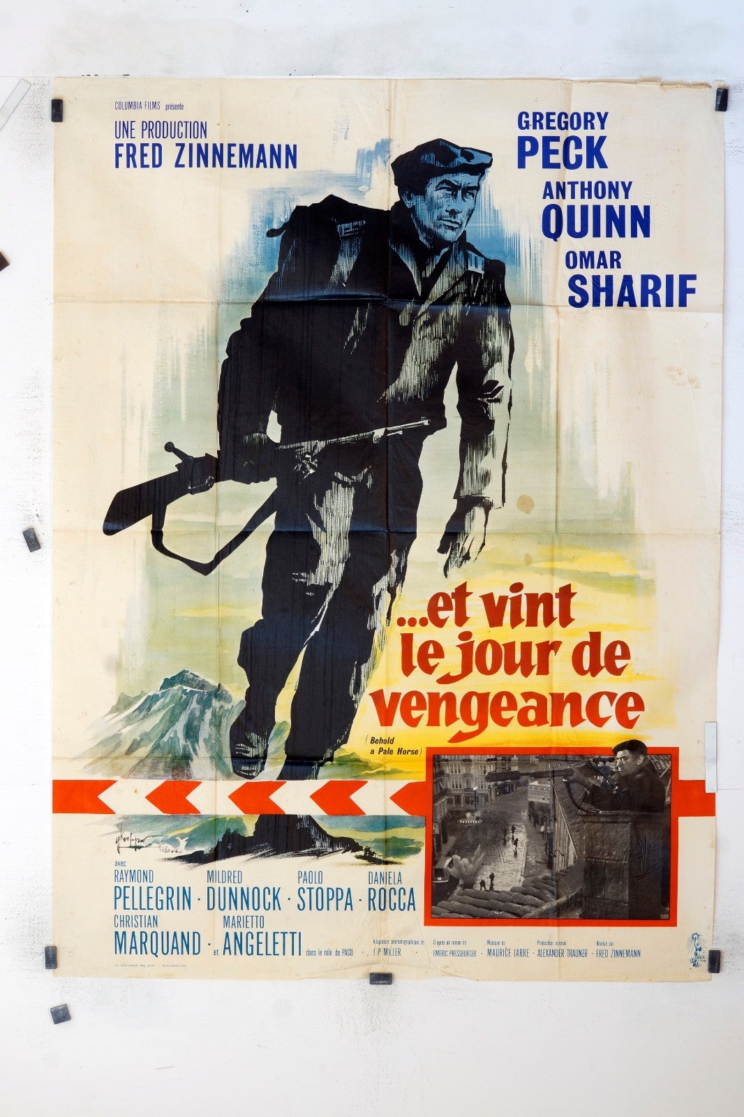 ET VINT LE JOUR DE VENGEANCE GREGORY PECK MOVIE POSTER ORIGINAL 120x160