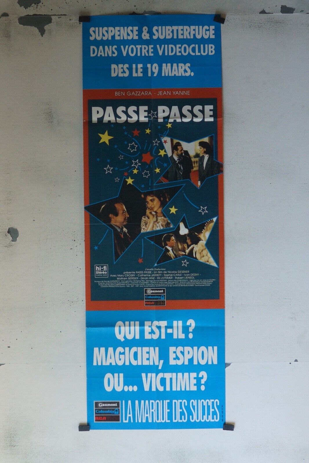PASSE PASSE MOVIE POSTER ORIGINAL 60x160 ALBERT COHEN