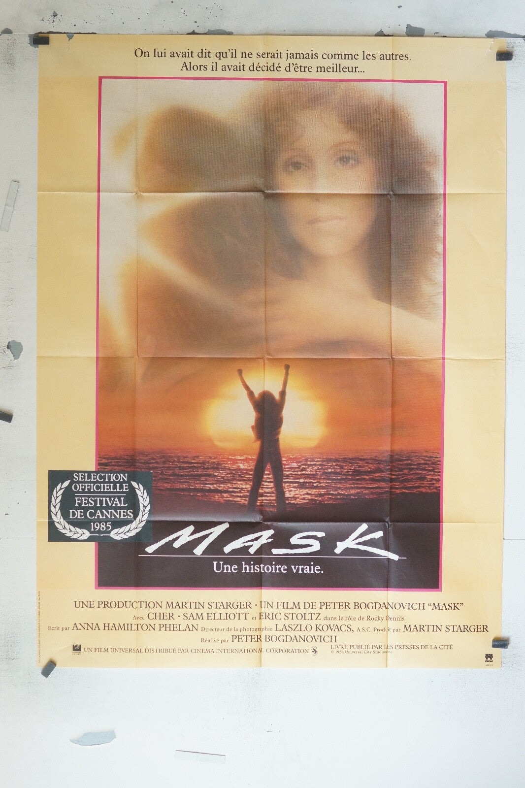 MASK MOVIE POSTER ORIGINAL 120x160 CHER, SAM ELLIOTT