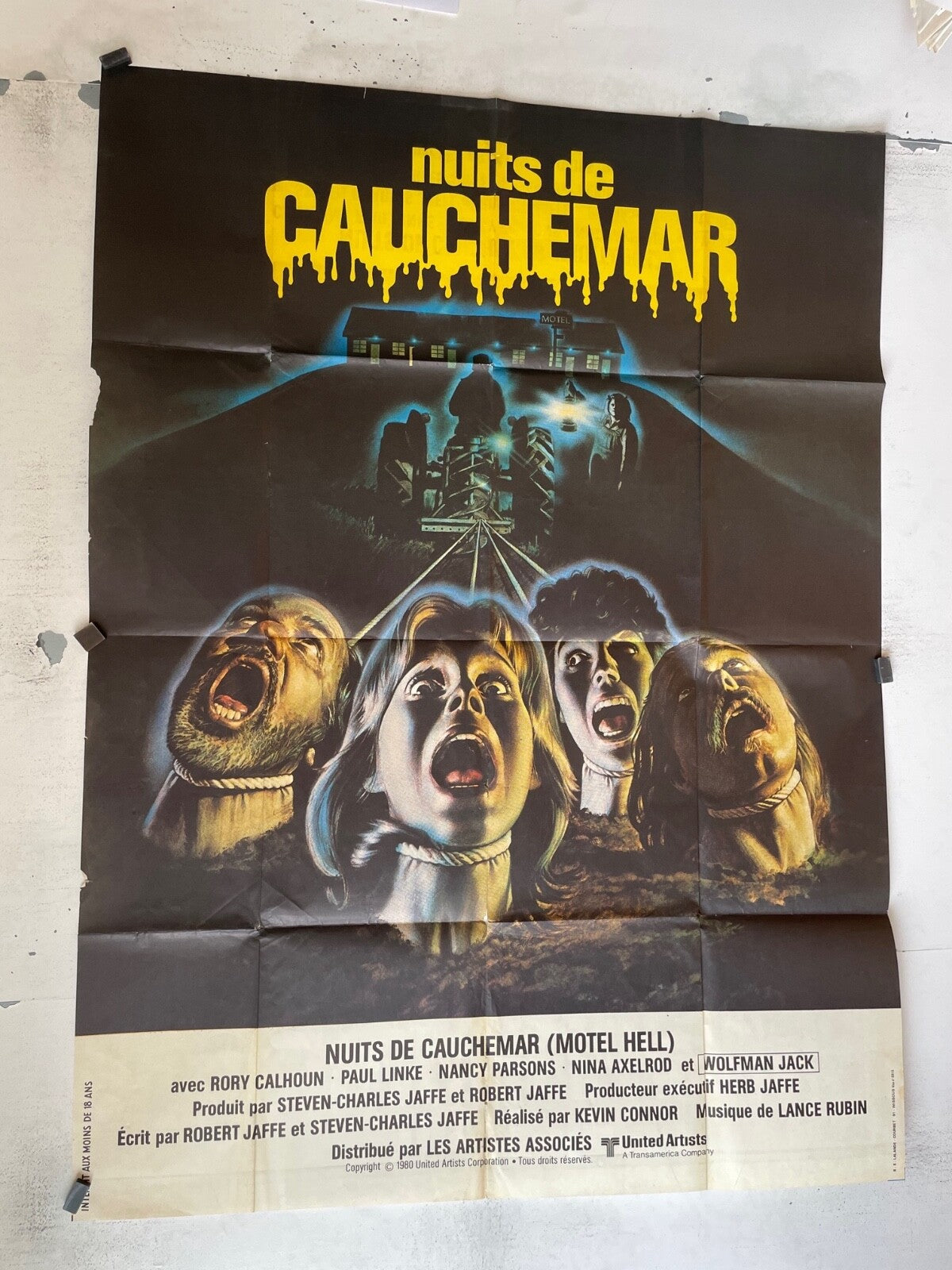 NUITS DE CAUCHEMAR POSTER ORIGINAL 120x160 RORY CALHOUN, PAUL LINKE