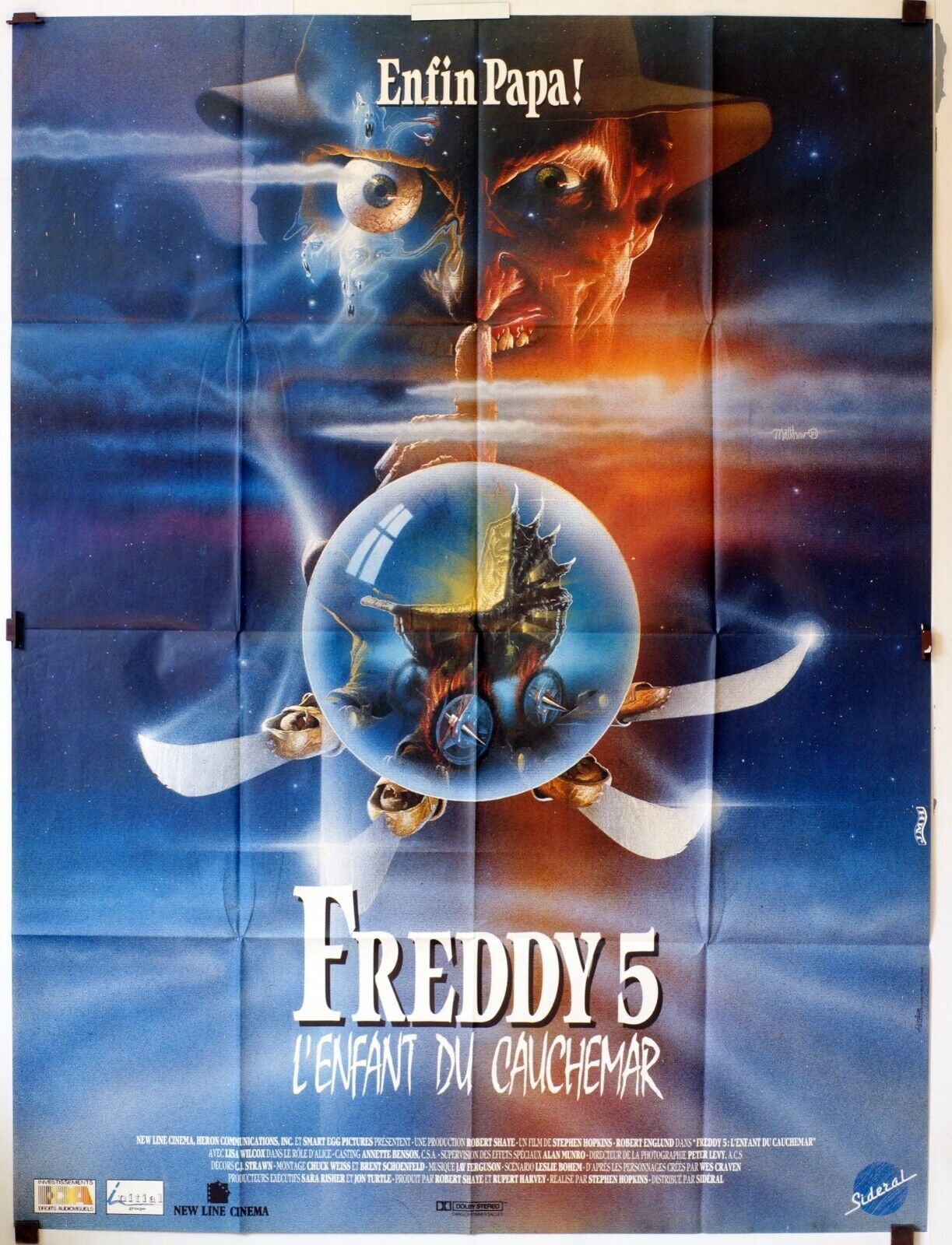 FREDDY 5 : L’ENFANT DU CAUCHEMAR POSTER ORIGINAL 120x160 GREGORY PECK