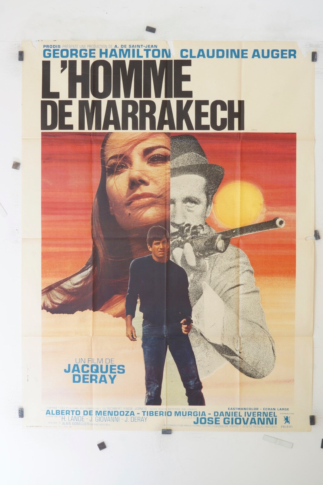 L’HOMME DE MARRAKECH GEORGE HAMILTON MOVIE POSTER ORIGINAL 120x160