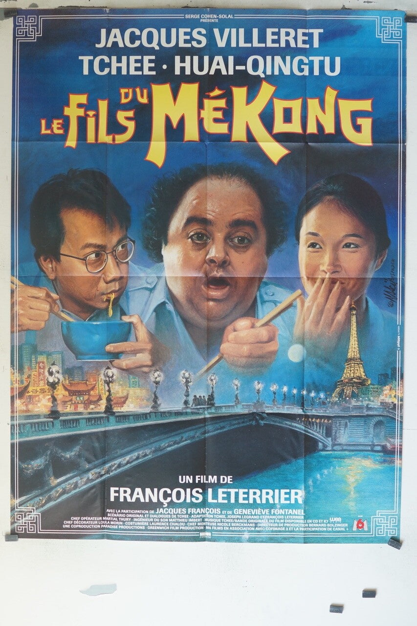 LE FILS DU MÉKONG MOVIE POSTER ORIGINAL 120x160 JACQUES VILLERET - TCHEE