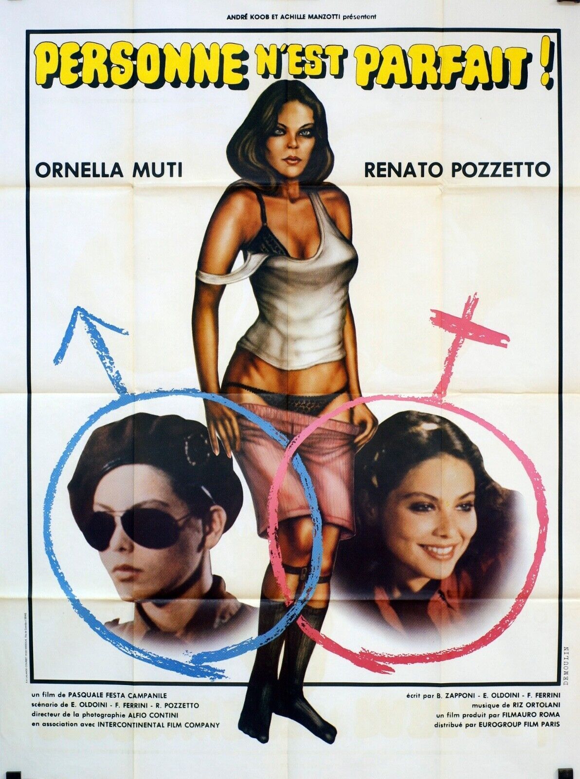 PERSONNE N’EST PARFAIT ! ORIGINAL MOVIE POSTER 120x160 ORNELLA MUTI