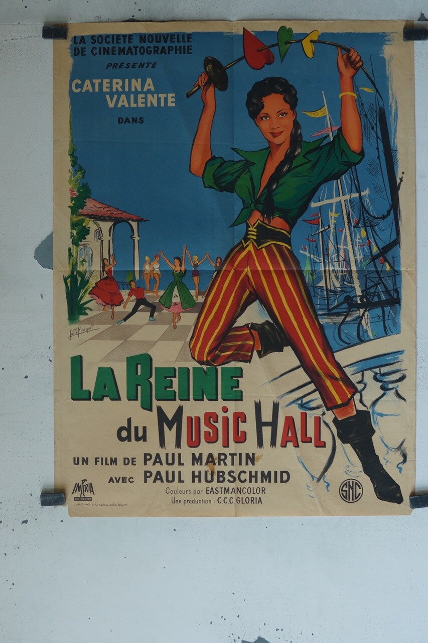LA REINE DU MUSIC HALL (1956) ORIGINAL MOVIE POSTER 120x160 PAUL MARTIN