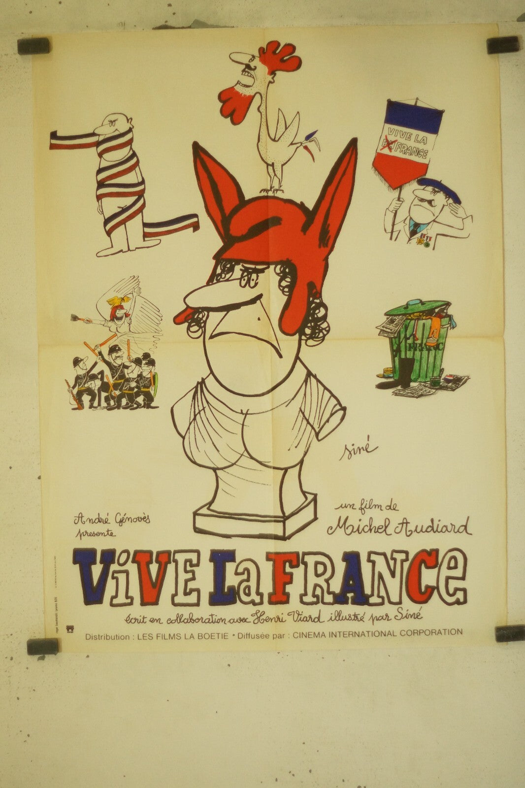 VIVE LA France MOVIE POSTER ORIGINAL (60X80) MICHEL AUDIARD
