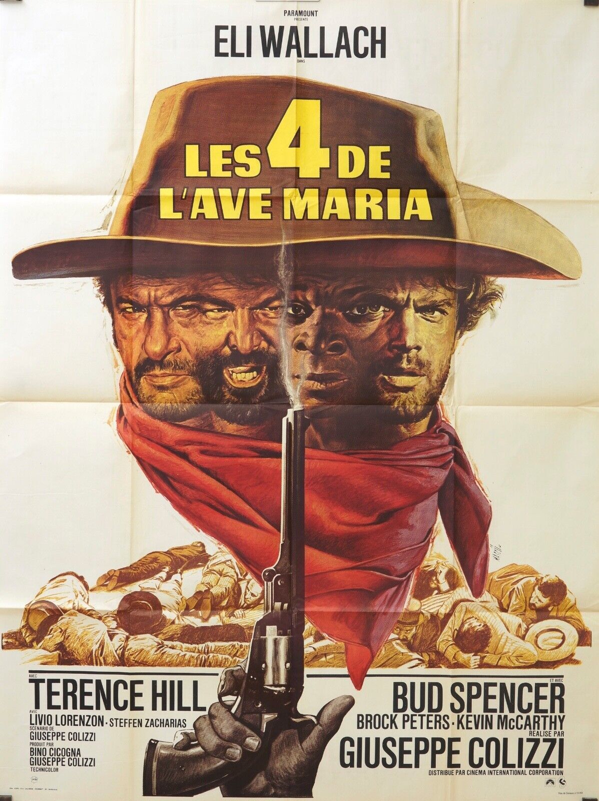 LES 4 DE L’AVE MARIA ORIGINAL MOVIE POSTER 120x160 ELI WALLACH