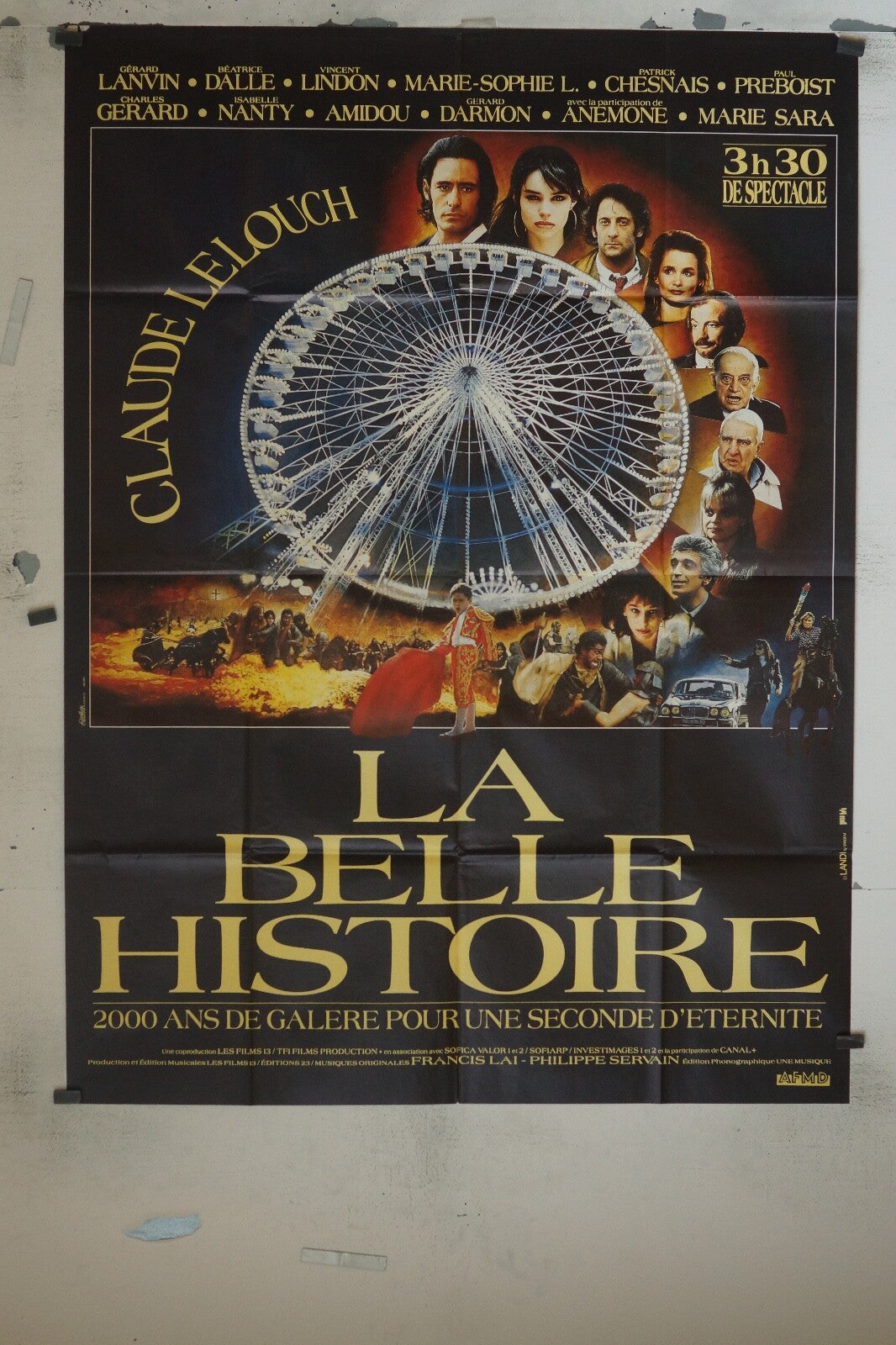 LA BELLE HISTOIRE MOVIE POSTER ORIGINAL 120x160 CLAUDE LELOUCH