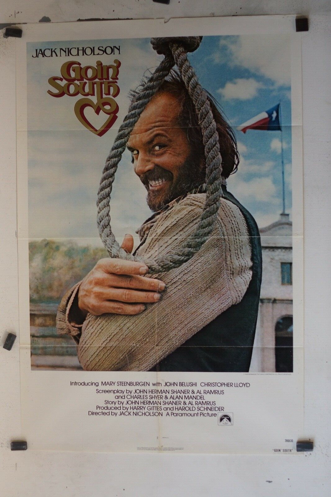 GOIN’SOUTH MOVIE POSTER ORIGINAL (69x103), Jack Nicholson