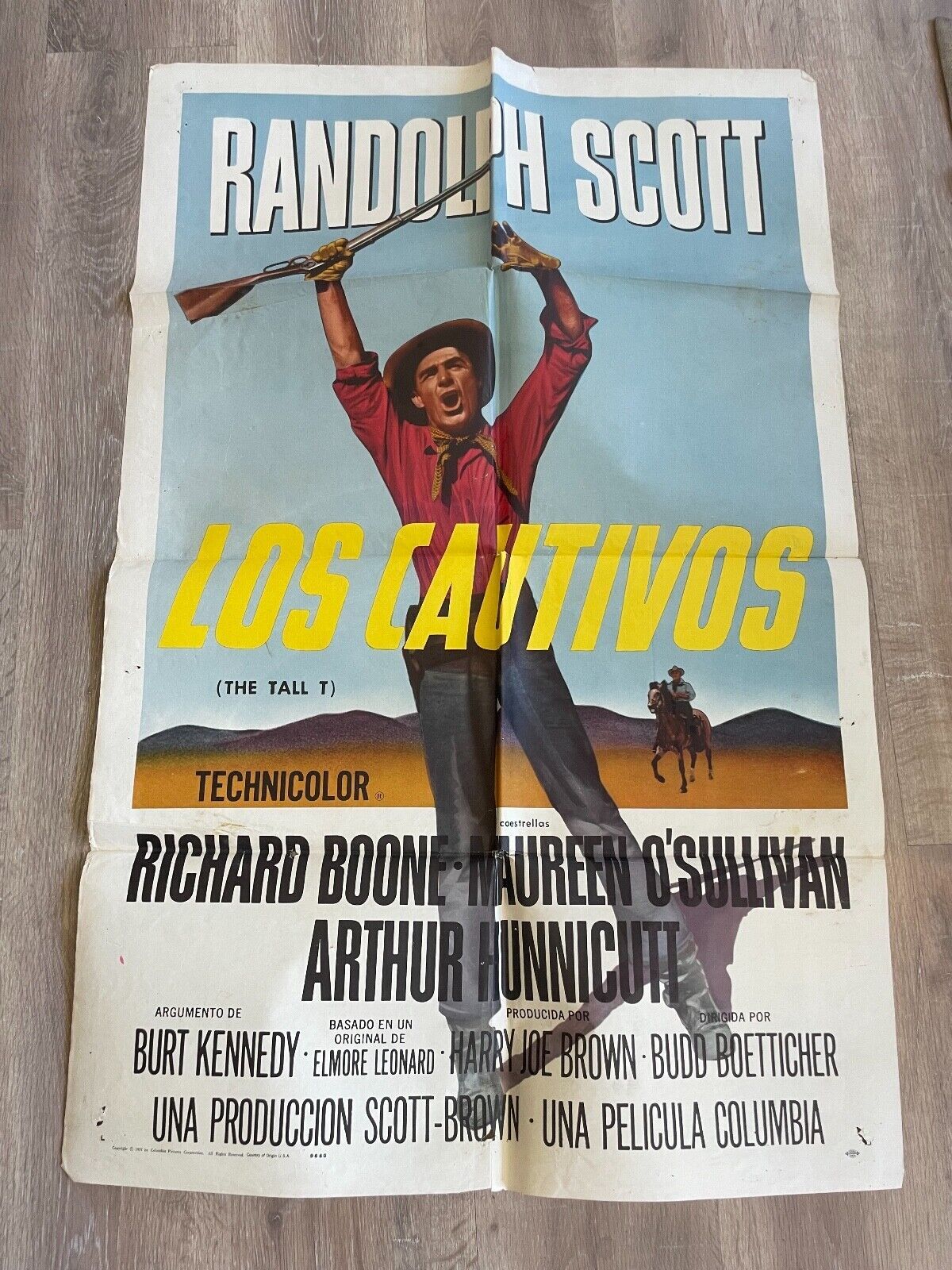 LOS CAUTIVOS ORIGINAL MOVIE POSTER (70X100) RANDOLPH SCOTT