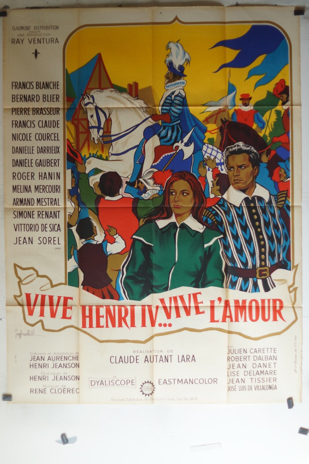 VIVE HENRI IV .. VIVE L’AMOUR ORIGINAL MOVIE POSTER 120x160 Francis Claude