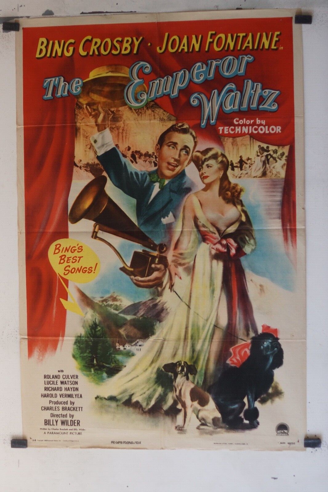 THE EMPEROR WALTZ POSTER ORIGINAL 69X103, Billy Wilder, Bing Crosby