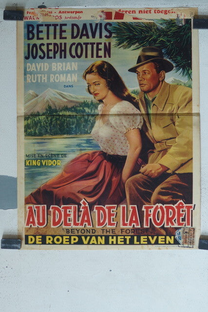 AU DELA DE LA FORET POSTER ORIGINAL 46x35 Bette Davis , Joseph cotten