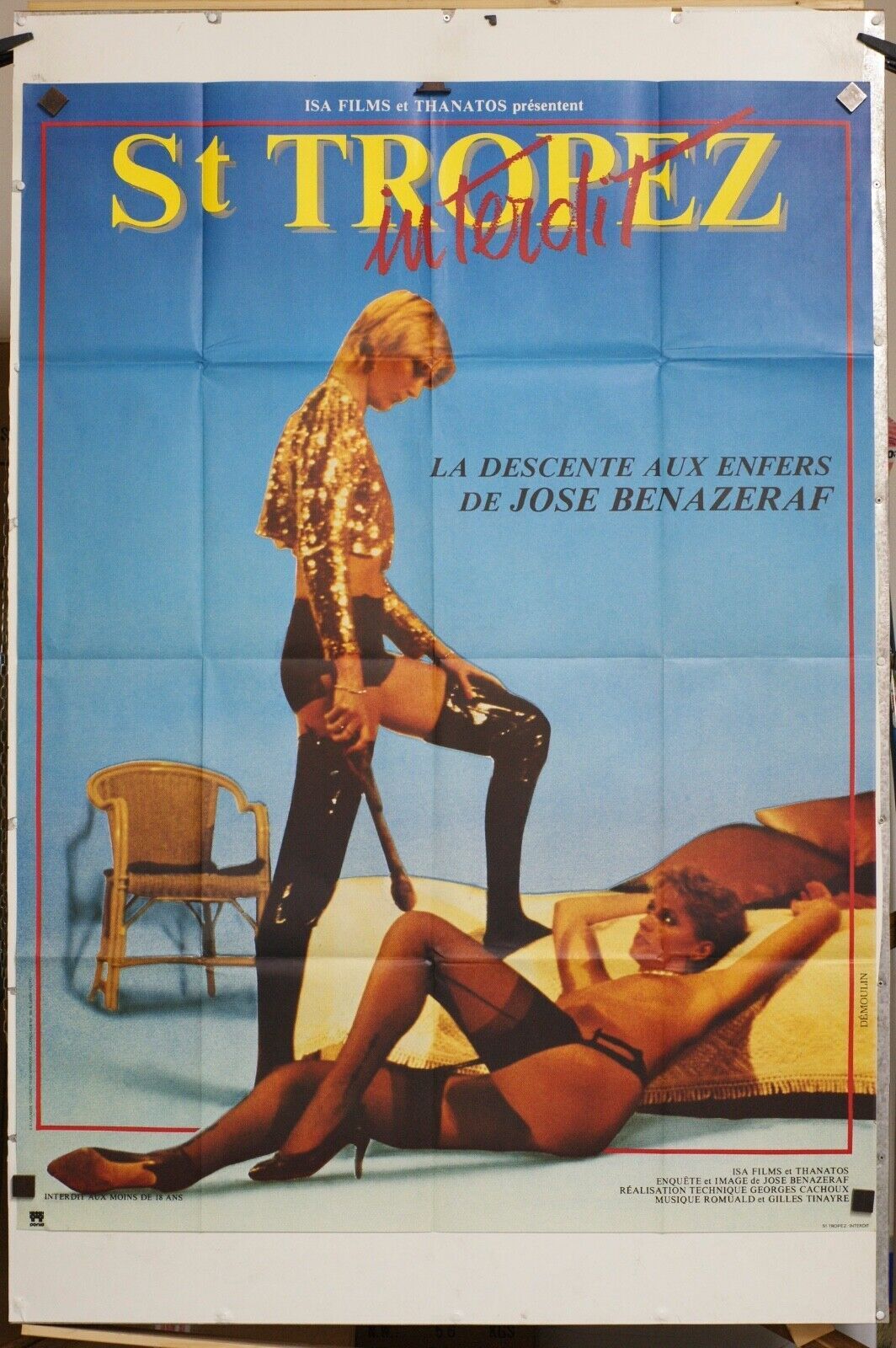 ST TROPEZ INTERDIT MOVIE POSTER ORIGINAL 120x160 JOSE BENZERAF