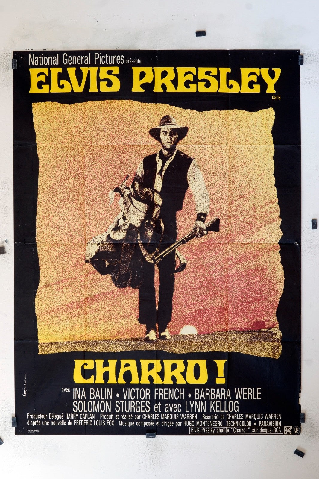 CHARRO ! ELVIS PRESLEY POSTER ORIGINAL 120x160