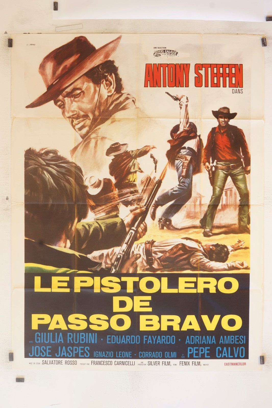 LE PISTOLERO DE PASSO BRAVO ANTONY STEFFEN MOVIE POSTER ORIGINAL 120x160
