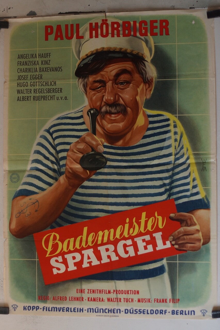 BADEMEISTER SPARGEL 70x100 ORIGINAL MOVIE POSTER PAUL HORBIGER