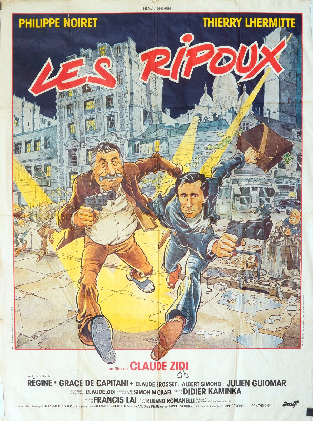 LES RIPOUX MOVIE POSTER ORIGINAL 120x160 PHILIPPE NOIRET