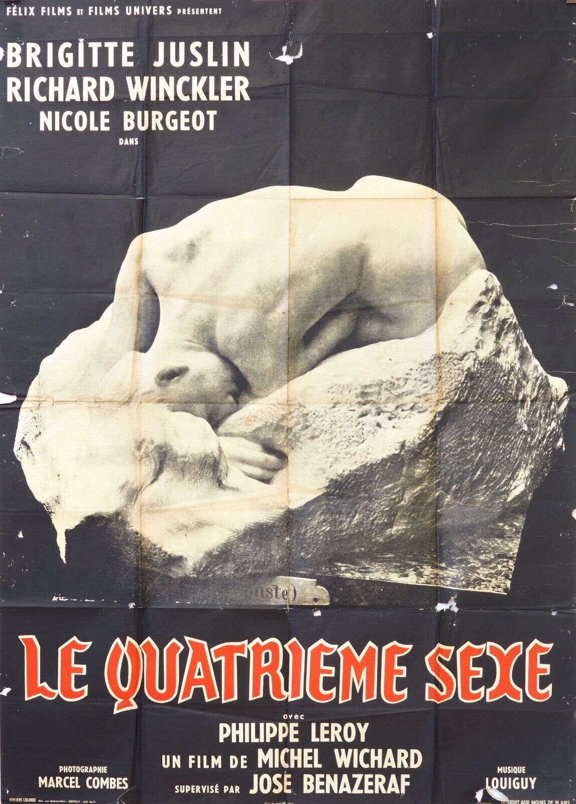 LE QUATRIÈME SEXE POSTER ORIGINAL 120x160 BRIGITTE JUSLIN