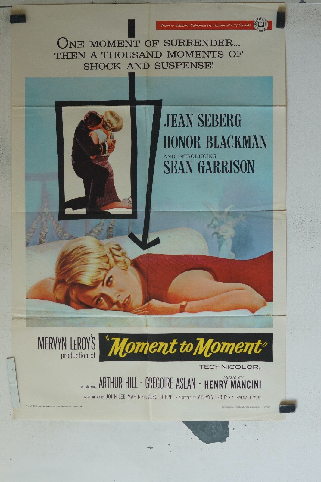 MOMENT TO MOMENT (1966) 70x100 Jean Seberg, Sean Garrison