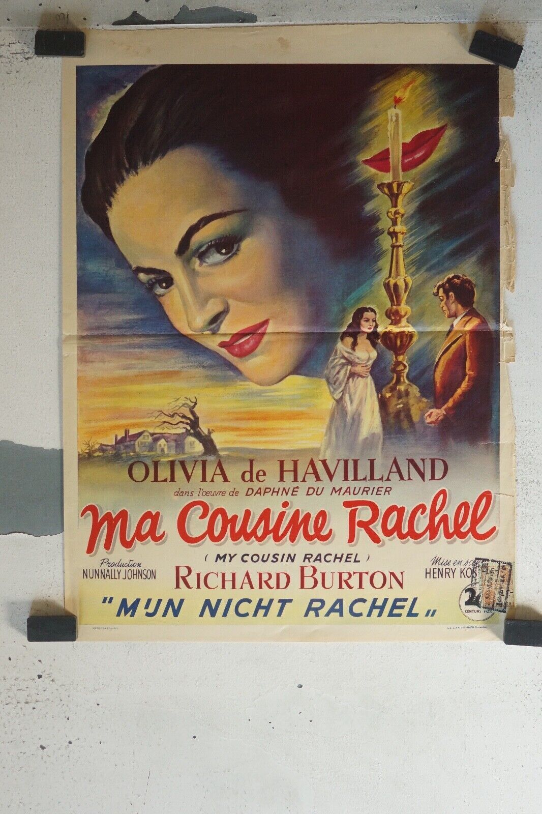 MA COUSINE RACHEL MOVIE POSTER ORIGINAL (55X37) RICHARD BURTON
