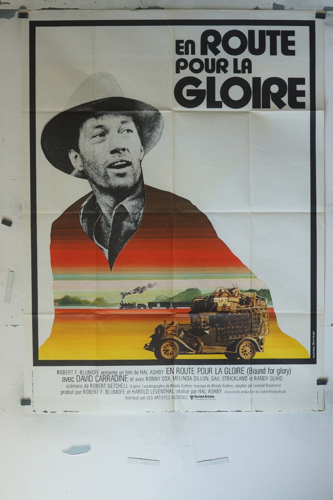 EN ROUTE POUR LA GLOIRE MOVIE POSTER ORIGINAL 120x160 DAVID CARRADINE