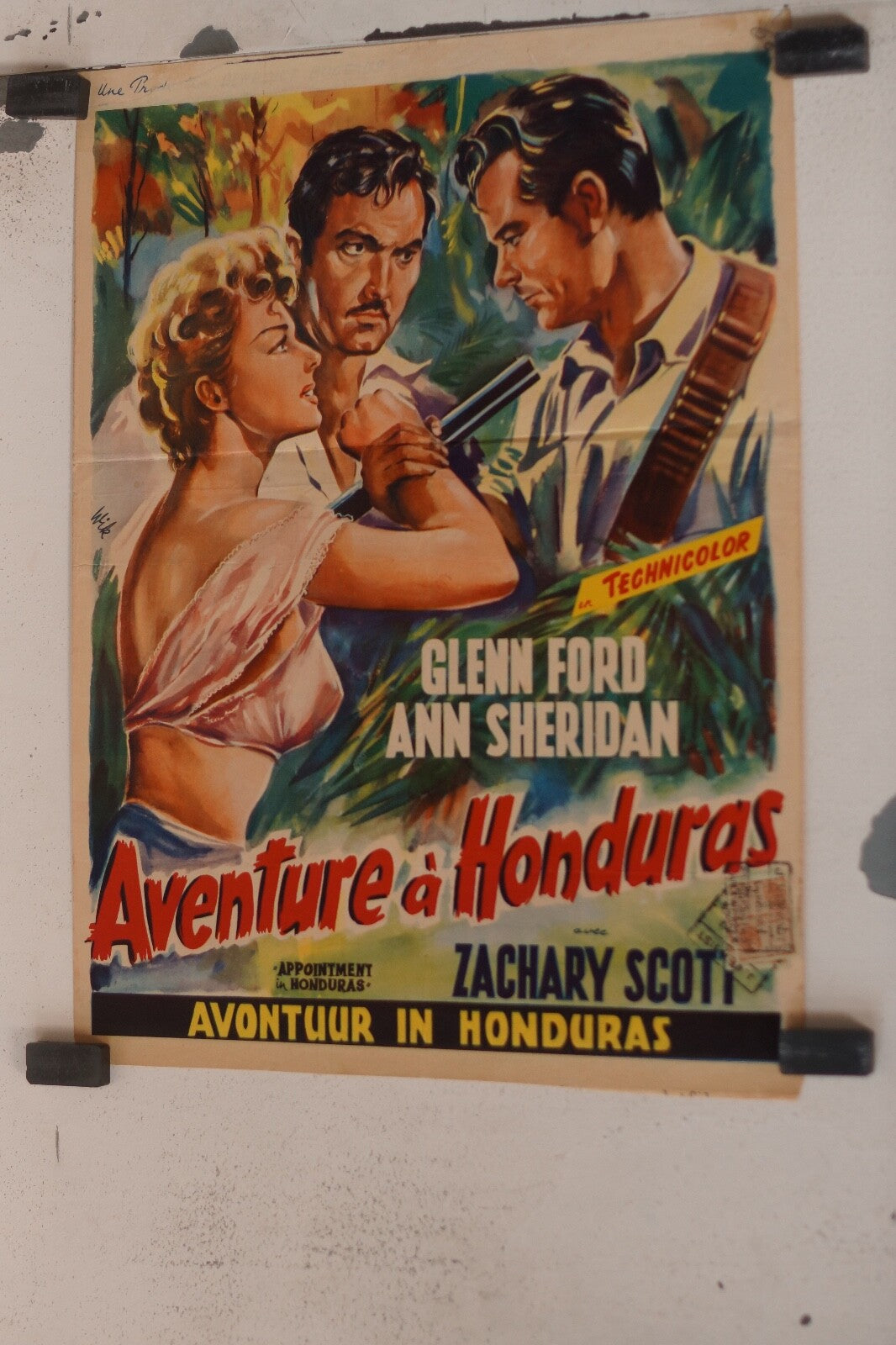 AVENTURE A HONDURAS (Belge) ORIGINAL 30x55