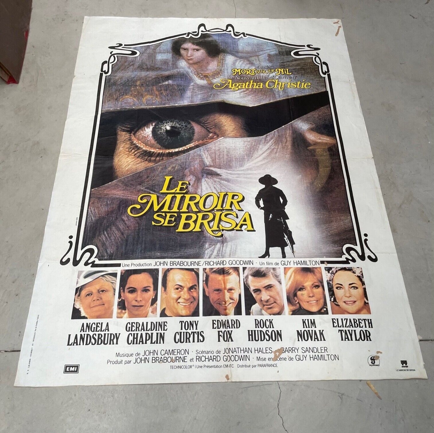 LE MIROIR SE BRISA POSTER ORIGINAL 120x160 ANGELA LANDSBURY