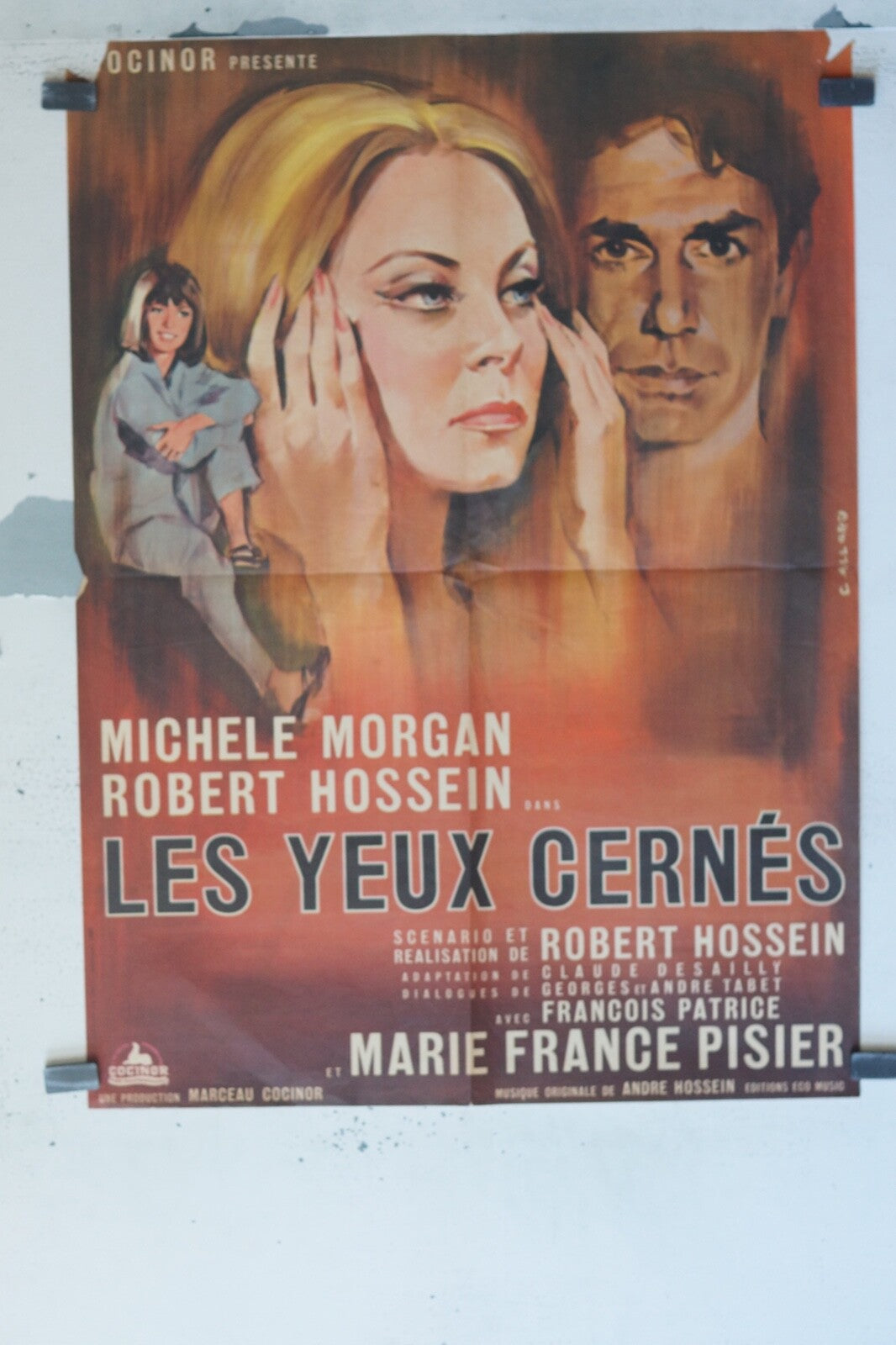 LES YEUX CERNÉS ORIGINAL120x160 MICHÈLE MORGAN – ROBERT HOSSEIN