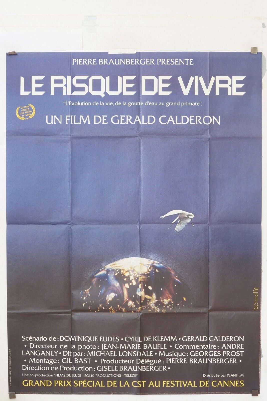 LE RISQUE DE VIVRE MOVIE POSTER ORIGINAL 120x160 GERALD CALDERON