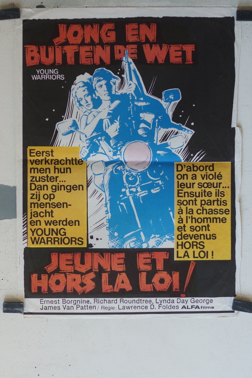 JEUNE ET HORS LA LOI !, BELGE MOVIE POSTER ORIGINAL 43X60 Ernest Borgnine