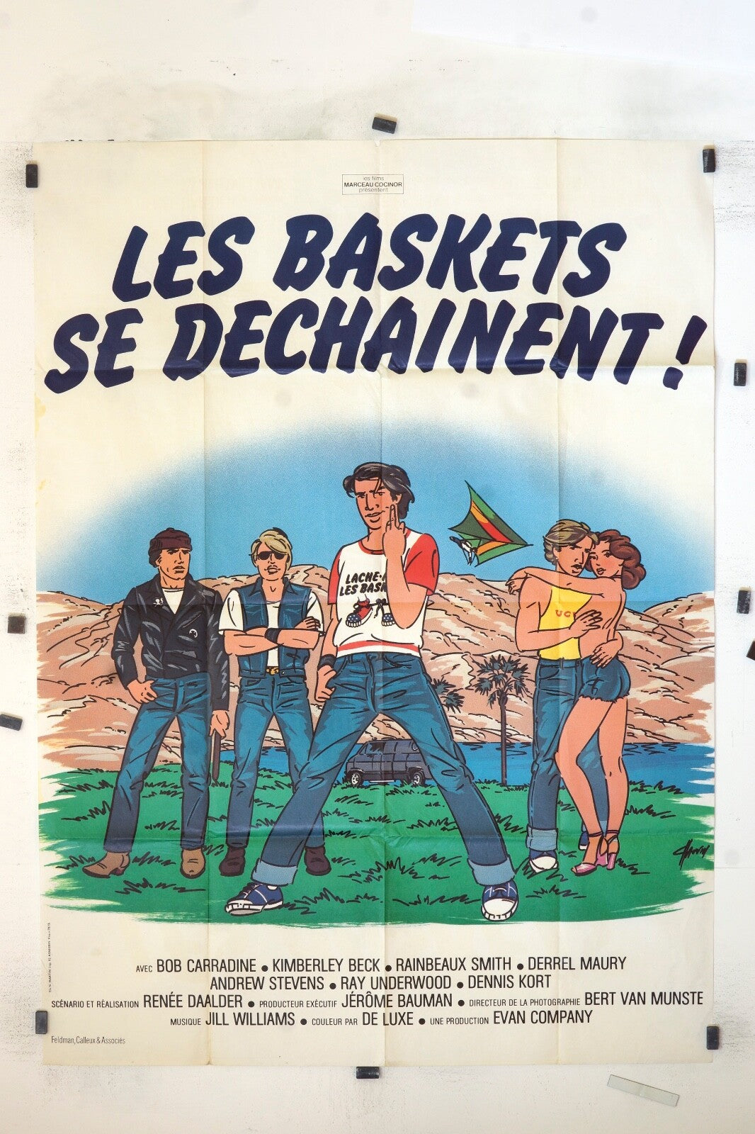 LES BASKETS SE DÉCHAÎNENT BOB CARRADINE ORIGINAL MOVIE POSTER 120x160