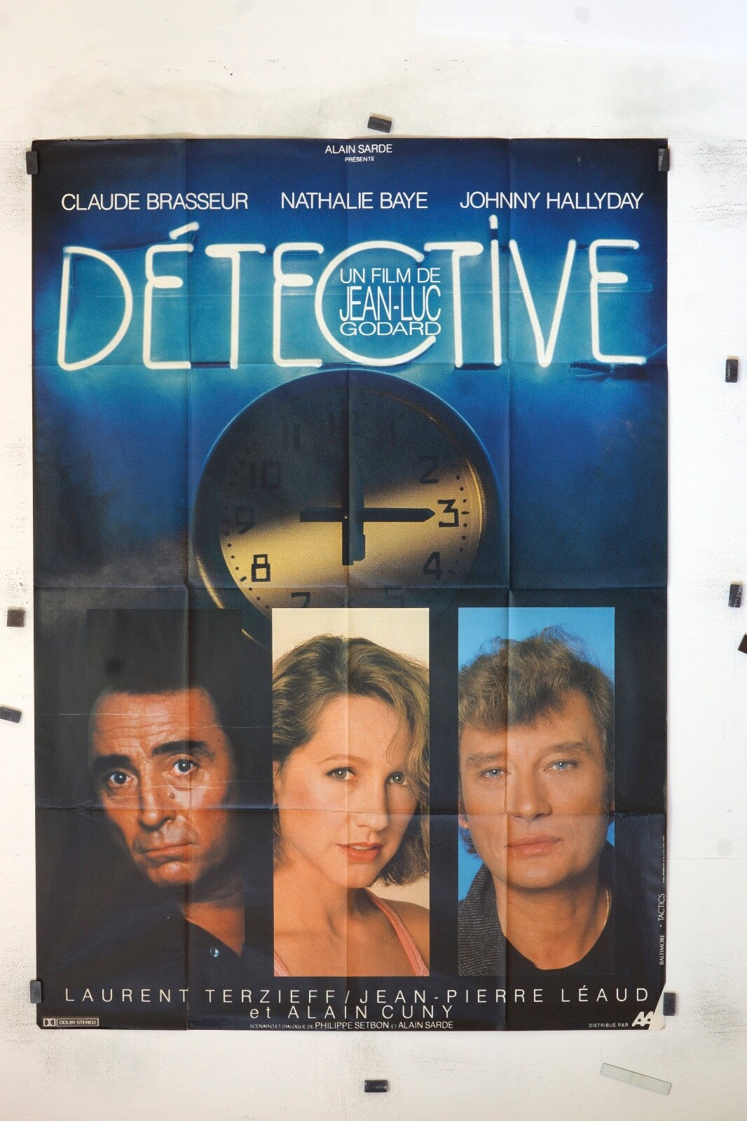 DÉTECTIVE CLAUDE BRASSEUR MOVIE POSTER ORIGINAL 120x160