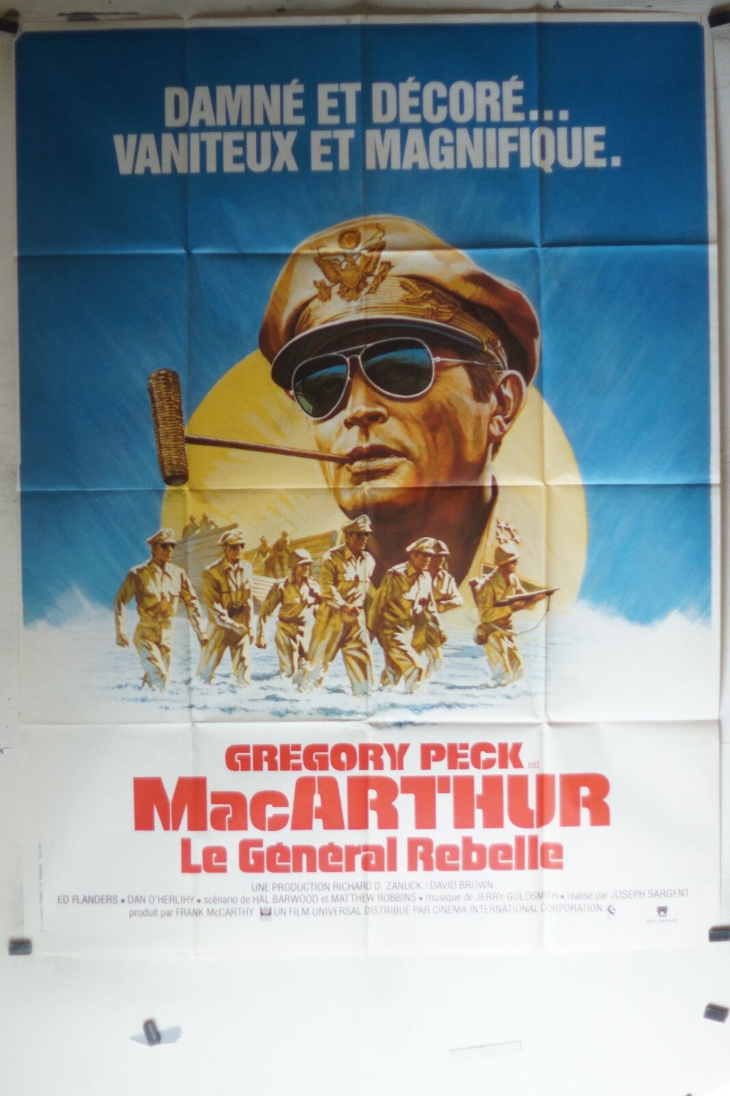 GENERAL REBELLE (LE) ORIGINAL MOVIE POSTER 120x160 Gregory peck , Ed Flanders