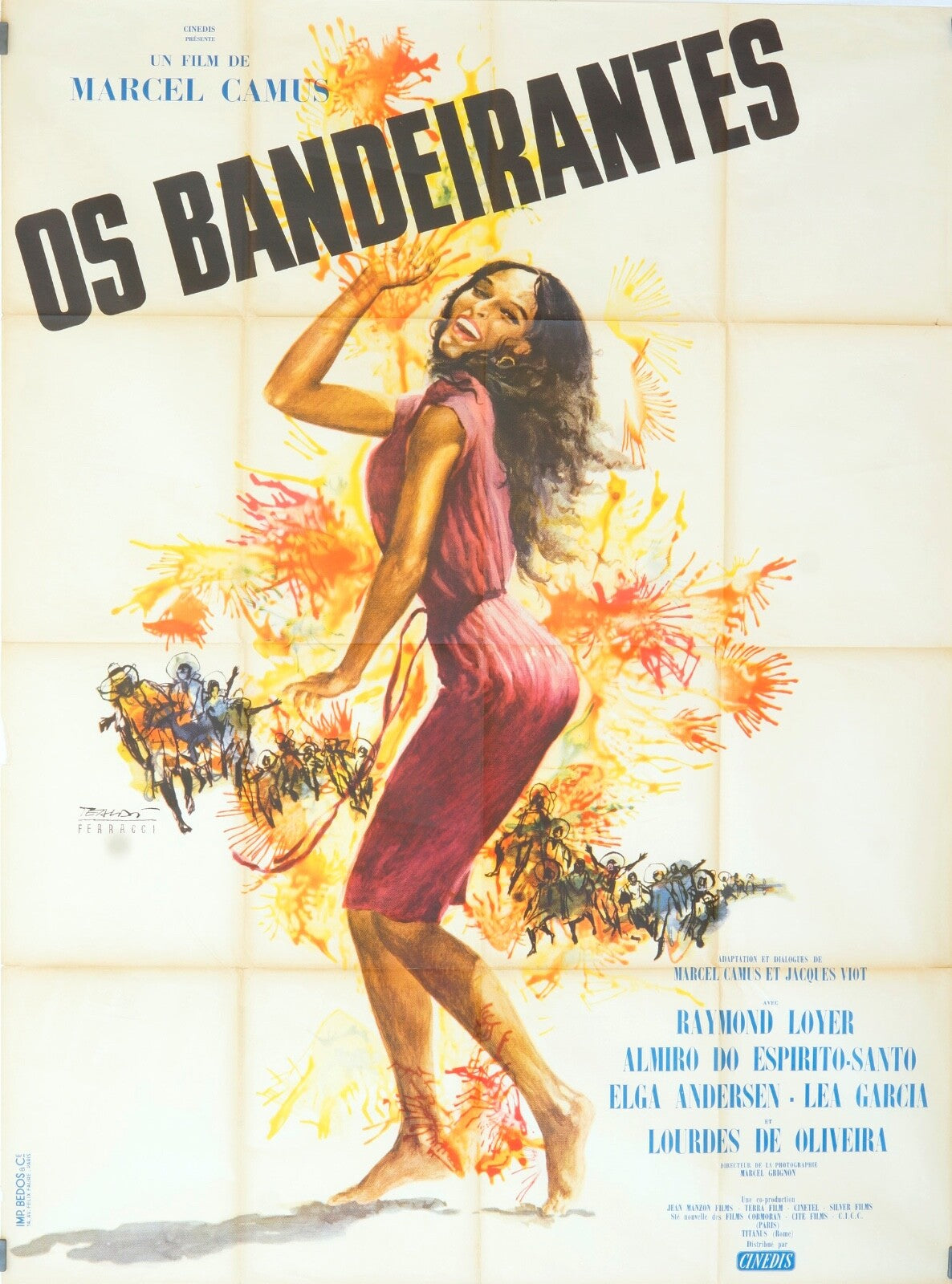 OS BANDEIRANTES MOVIE POSTER ORIGINAL 120x160 RAYMOND LOYER