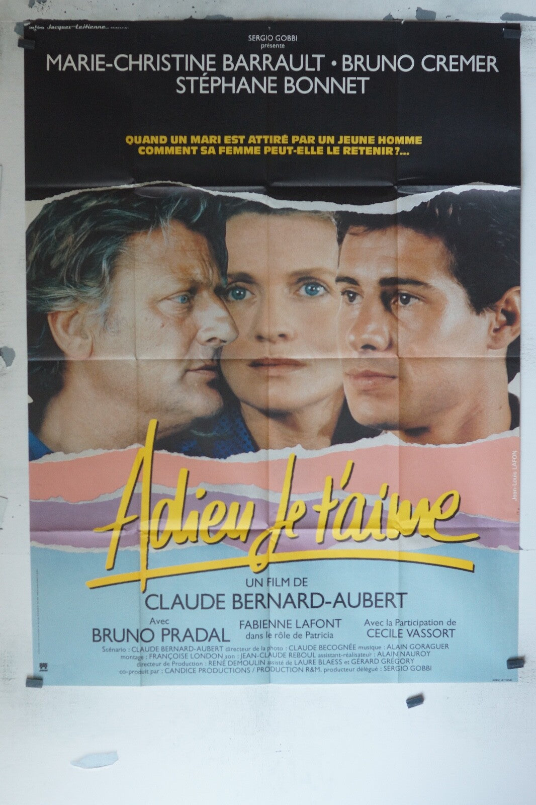 ADIEU JE T’AIME MOVIE POSTER ORIGINAL 120x160 MARIE-CHRISTINE BARRAULT