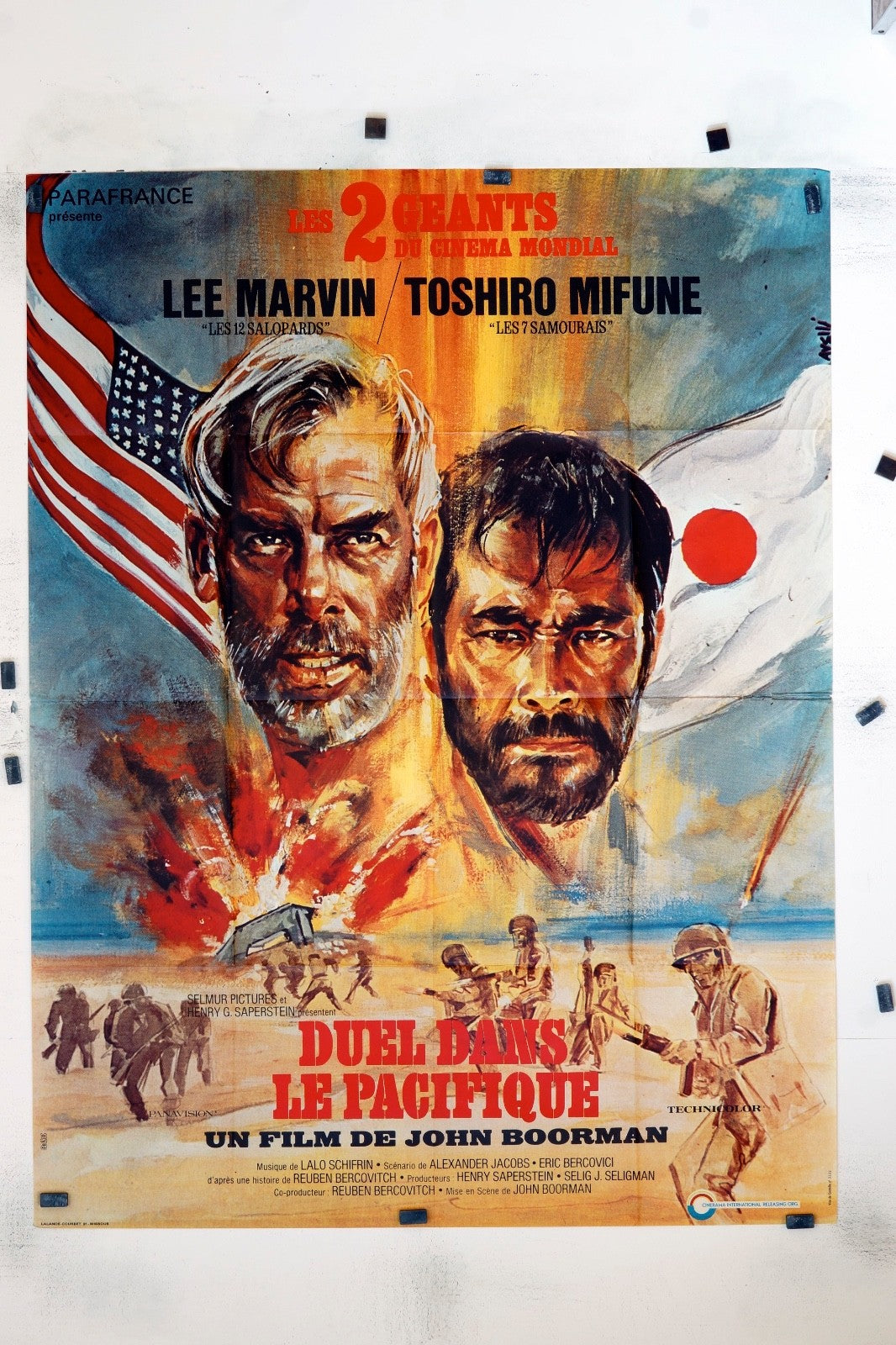 DUEL DANS LA PACIFIQUE JOHN BOORMAN ORIGINAL MOVIE POSTER 120x160