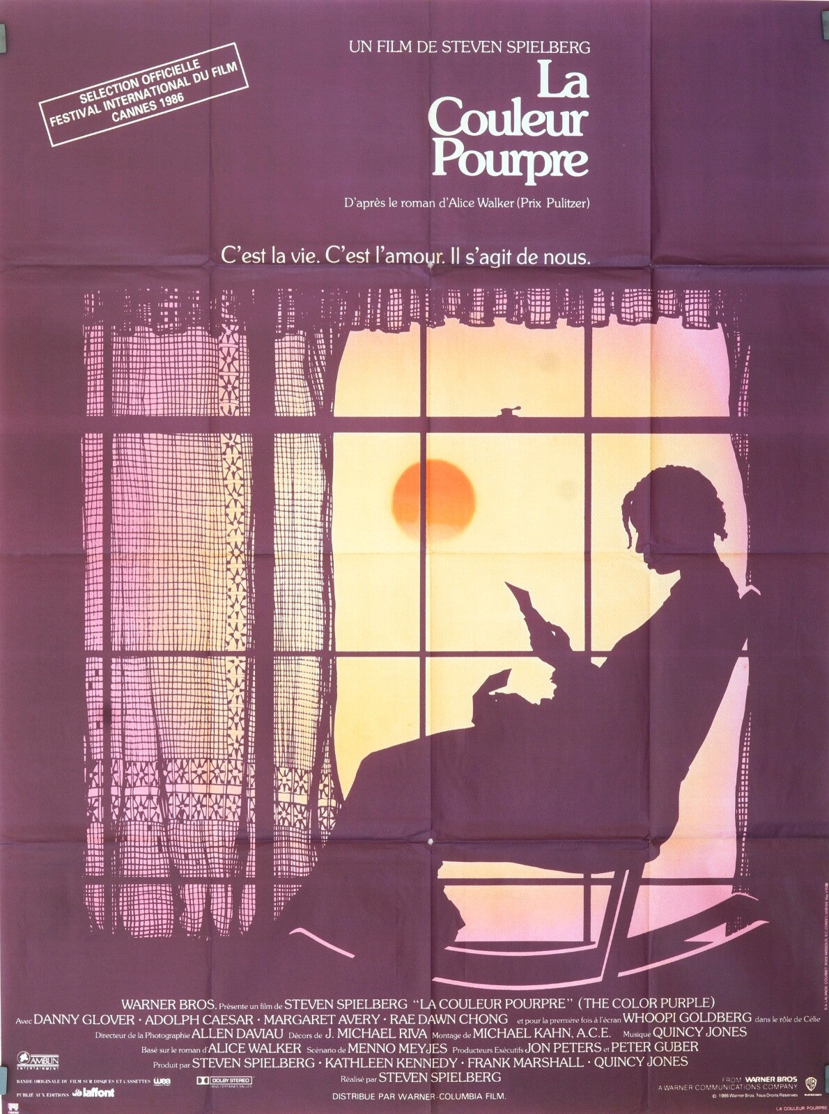 LA COULEUR POURPRE MOVIE POSTER ORIGINAL 120x160 JENNIFER GREY