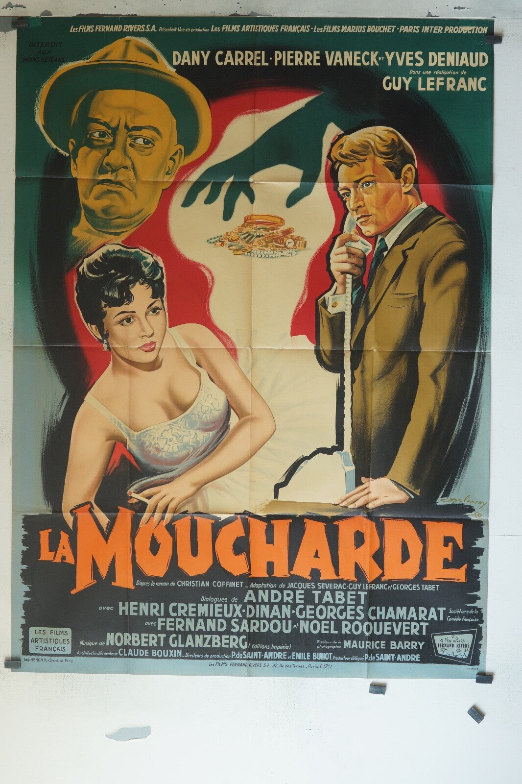 LA MOUCHARDE MOVIE POSTER ORIGINAL 120x160 HENRI CREMIEUX - DINAN
