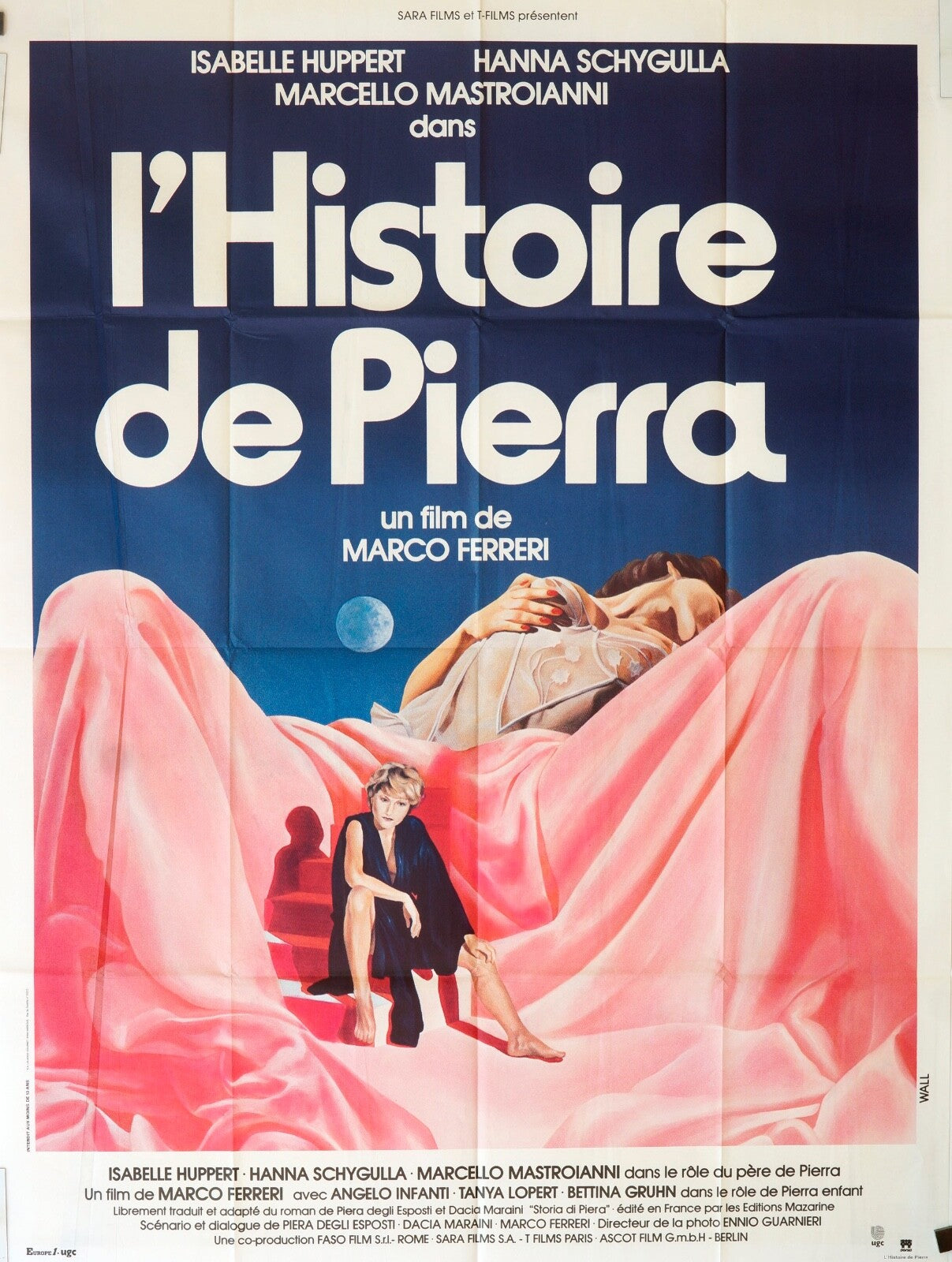 L’HISTOIRE DE PIERRA MOVIE POSTER ORIGINAL 120x160 ISABELLE HUPPERT
